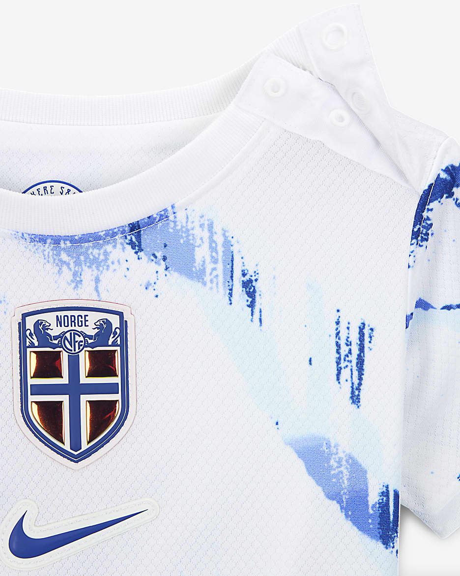 Norway 2024 25 Stadium Away Baby Toddler Nike Football Replica 3 Piece Kit